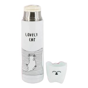 Joson Kitty Vacuum Cup BW-21 (New) White Cute Cat Thermos Healthy Bottle Styles